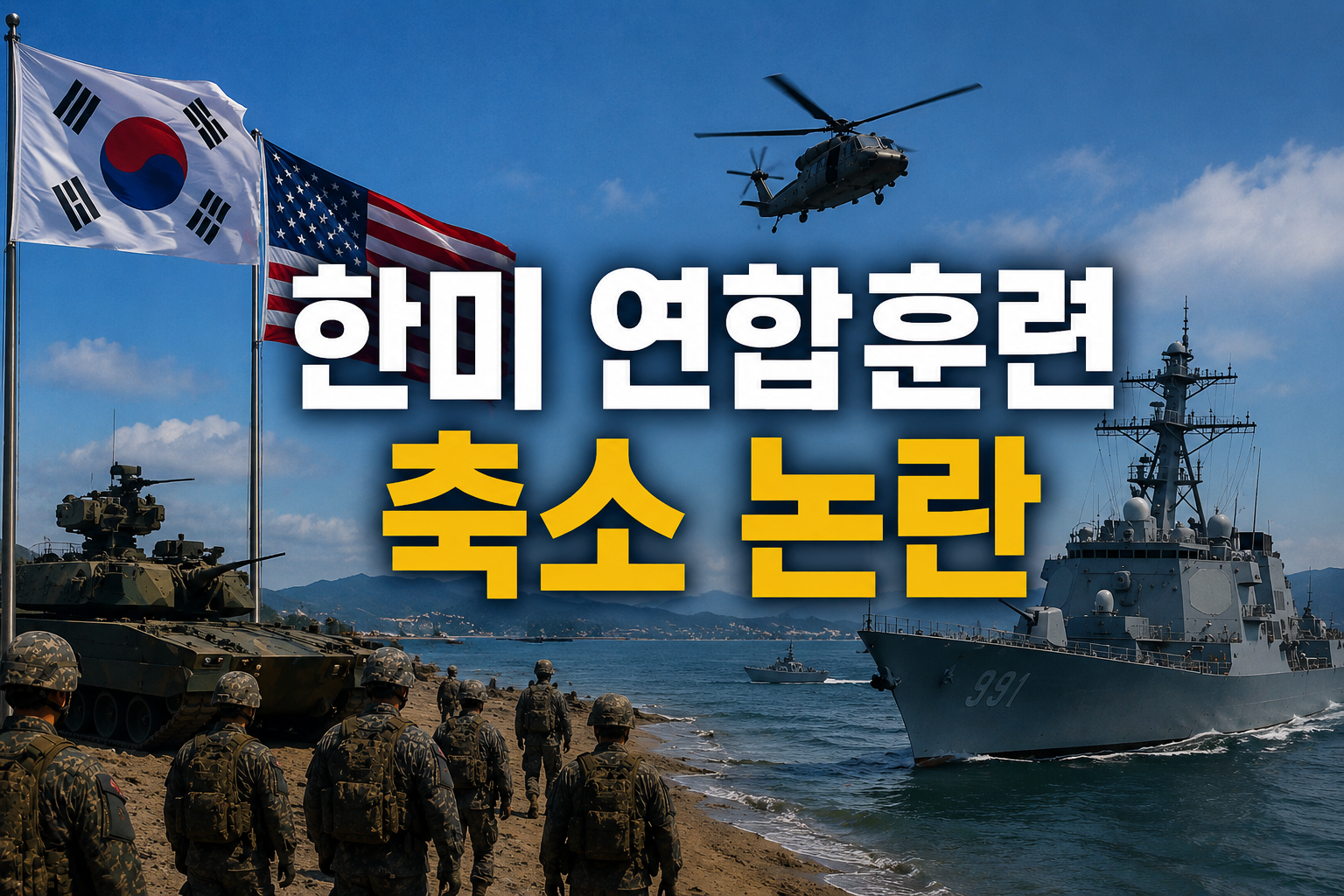 한미 연합훈련 축소 논란