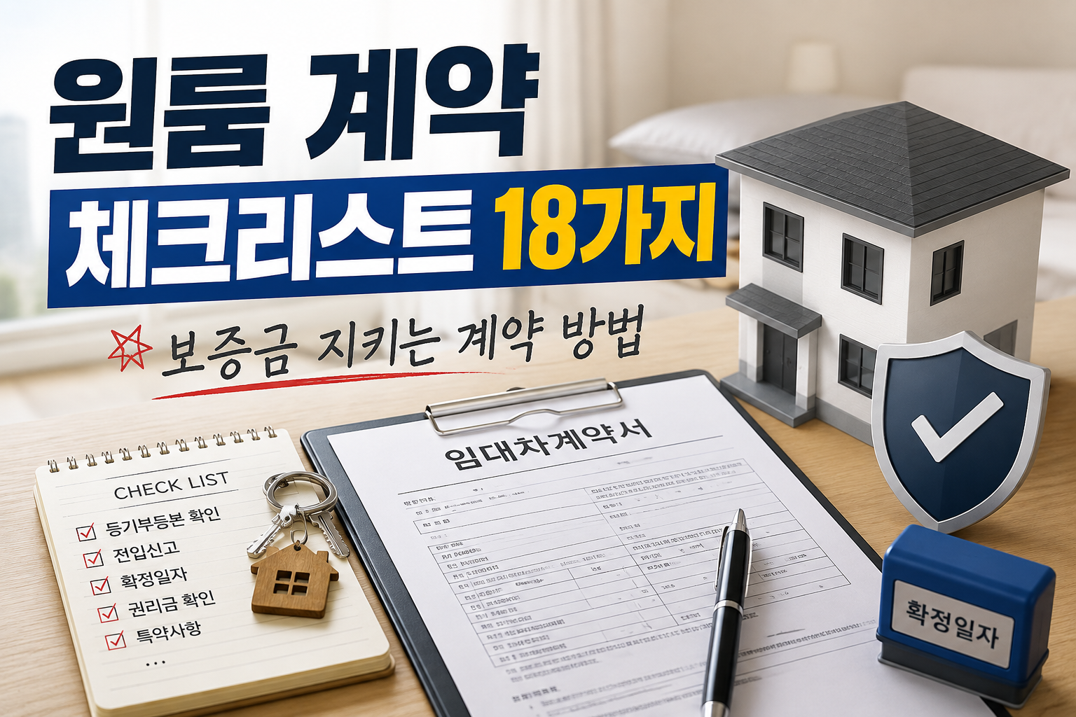 원룸 계약 체크리스트 18가지, 보증금 지키는 계약 방법