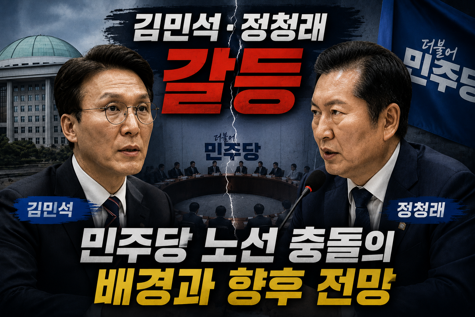 김민석·정청래 갈등, 민주당 노선 충돌의 배경과 향후 전망